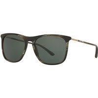 Giorgio Armani AR8076 Frames Of Life Square Sunglasses, Olive Green/Grey