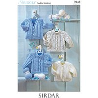 Sirdar Snuggly Baby Cardigan And Jumper Knitting Pattern, 3948