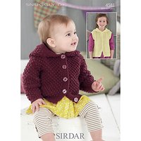 Sirdar Snuggly Children's Hooded Cardigan Knitting Pattern, 4581