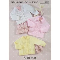 Sirdar Snuggly Baby Cardigans Knitting Pattern, 1750