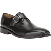 John Lewis Clayton Single Monk Strap Shoe, Black