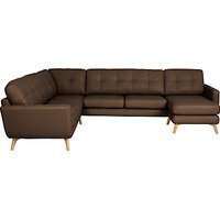 John Lewis Barbican Semi-Aniline Leather Grand Corner End Sofa With RHF Chaise Unit