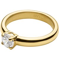 Dyrberg/Kern Solitaire Cubic Zirconia Ring, Gold