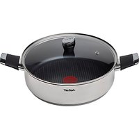 Tefal Emotion Stainless Steel 28cm Shallow Pan With Lid