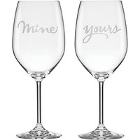 Kate Spade New York Two Of A Kind 'Mine & Yours' Wine Glasses, Set Of 2