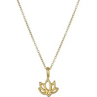 Dogeared New Beginnings Happy Lotus Reminder Pendant Necklace, Gold