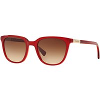 Ralph RA5206 Gradient D-Frame Sunglasses, Dark Red