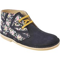 Start-rite Children's Colorado Leather Floral Lace Boots, Navy/Floral