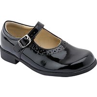 Start-rite Children's Louisa Leather Patent Buckle Shoes, Black