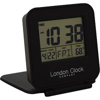 London Clock Company Tourist Alarm Clock, Black