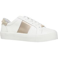 Carvela Lotus Lace Up Trainers, White/Gold