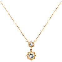 Cachet Becka Swarovski Crystal Drop Pendant Necklace, Rose Gold