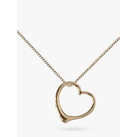 Nina B 9ct Yellow Gold Small Heart Pendant Necklace, Gold