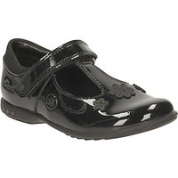 Clarks Children's Trixie Beau Patent Leather School Shoes, Black