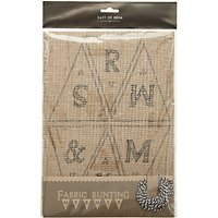 East Of India Mr And Mrs Fabric Bunting Kit, Brown