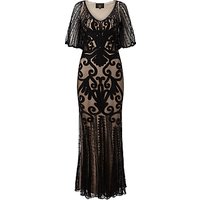Phase Eight Collection 8 Marseilles Tapework Dress, Black/Nude
