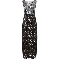 Phase Eight Collection 8 Candy Embellished Dress, Black/Pewter