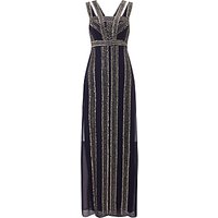 Phase Eight Collection 8 Ursuline Embellished Full Length Dress, Navy