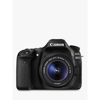 Canon EOS 80D Digital SLR Camera With 18-55mm Lens, HD 1080p, 24.2MP, Wi-Fi, NFC, 3 Vari-Angle Touchscreen