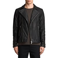 AllSaints Kushiro Leather Biker Jacket, Black
