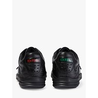 Kickers Children's Leather Reasan Laced School Shoes, Black