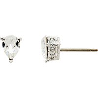 Cachet Swarovski Crystal Pear Stud Earrings, Silver