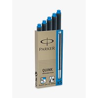 Parker Quink Fountain Pen Ink Refill, Set Of 5, Blue