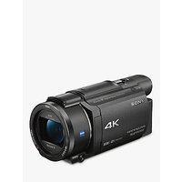 Sony FDR-AX53 Handycam With 4K Ultra-HD, Balanced Optical SteadyShot, 8.29MP, 20x Optical Zoom, NFC, Wi-Fi, 3 WhiteMagic LCD Screen, Black