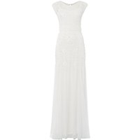 Raishma Net Embellished Gown, White