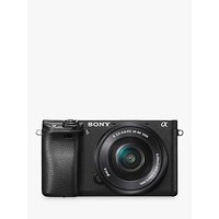 Sony A6300 Compact System Camera With 16-50mm Power Zoom Lens, 4K Ultra HD, 24.2MP, 4D Focus, Wi-Fi, NFC, OLED EVF, 3 Tilting Screen, Black