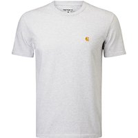 Carhartt WIP Short Sleeve Chase T-Shirt, Ash Heather/Gold