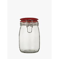 LEON Medium Glass Preserving Jar, Red