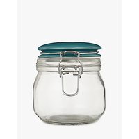 LEON Small Glass Preserving Jar, Teal