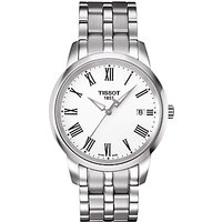 Tissot T0334101101301 Men's Classic Dream Date Bracelet Strap Watch, Silver/White