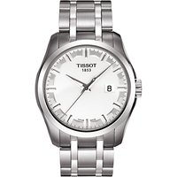 Tissot T0354101105100 Men's Couturier Date Bracelet Strap Watch, Silver/White