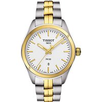 Tissot T1012102203100 Women's PR 100 Date Two Tone Bracelet Strap Watch, Silver/Gold
