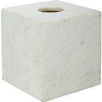 John Lewis White Marble Tissue Box Cover