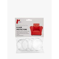 Russel Acrylic Floor Protectors, Pack Of 4, 40mm