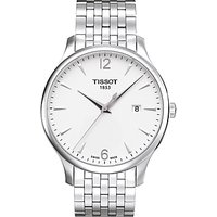 Tissot T0636101103700 Men's Tradition Date Bracelet Strap Watch, Silver/White