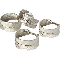 Culinary Concepts Feather Napkin Rings, Set Of 4