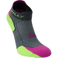 Hilly Lite Cushion Mono Skin Running Anklet Socks, Grey/Purple