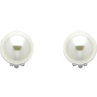 Finesse Glass Faux Pearl Clip-On Earrings, Nacre