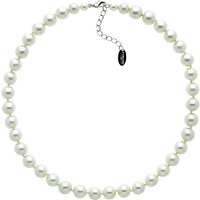 Finesse Faux Glass Pearl Necklace, Nacre