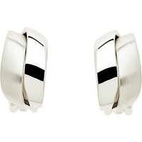 Finesse Large Wave Clip-On Earrings, Silver