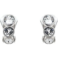 Finesse Triple Swarovski Crystal Clip-On Earrings, Silver