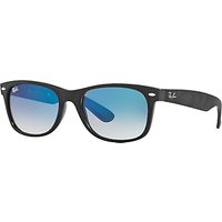Ray-Ban RB2132 New Wayfarer Sunglasses, Black/Blue Gradient