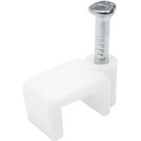 B&Q White 0.8mm Oval Cable Clips Pack Of 100
