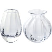 Dartington Crystal English Crystal Mini Vase, Set Of 2, Clear