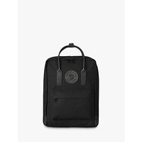 Fjallraven Kanken 2 Leather Trim Backpack, Black