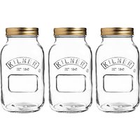 Kilner Preserve Jars, Set Of 3, 1L